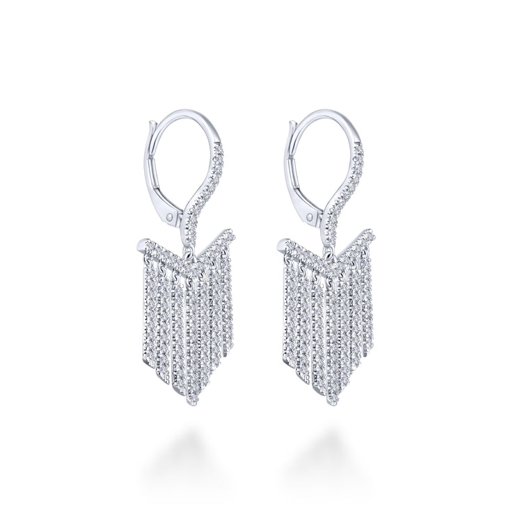 Diamond Fringe Design Earrings