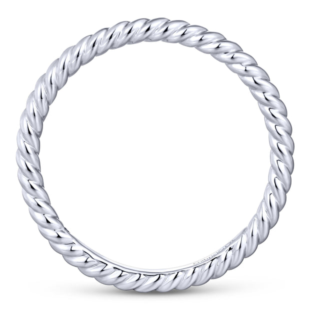 Twist Design Diamond Stackable Ring