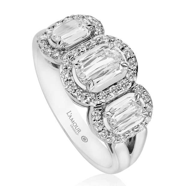 Christopher Designs LAmour Crisscut Diamond Ring