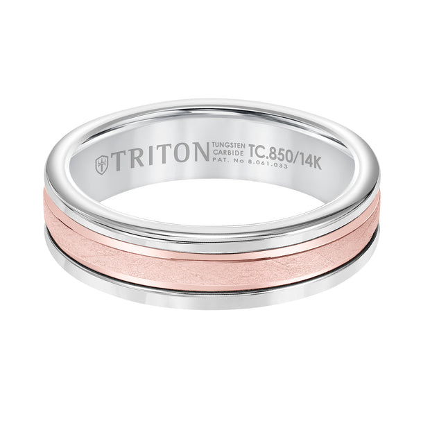 Crystalline Finish Round Edge Wedding Band