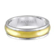 Mens two toned wedding band