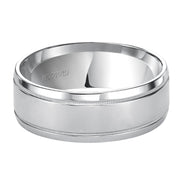 Comfort Fit, classic wedding band with milgrain, bright finish and rolled edges