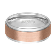 Flat Satin finished flat edges Comfort Fit wedding band