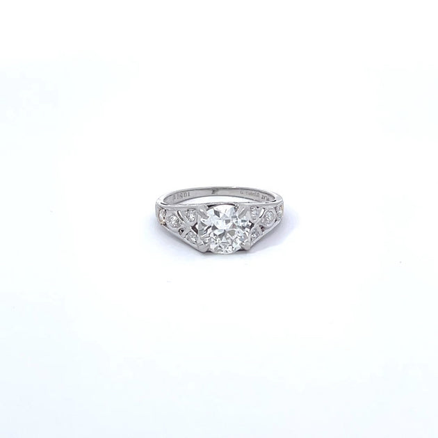 Platinum Vintage Diamond Engagement Ring – Greis Jewelers