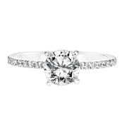 Classic Prong Set Engagement Ring with Diamond Shank