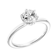 Diamond Solitaire Engagement Ring with Polished Shank