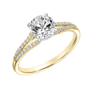 Diamond Engagement Ring with Petite Split Diamond Shank