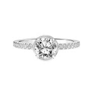 Contemporary Bezel Engagement Ring