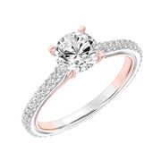 Contemporary Side Stone Diamond Engagement Ring