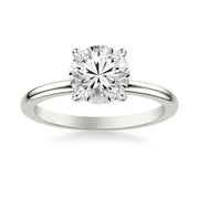 Classic Solitaire Engagement Ring with Claw Prongs and Polished Shank