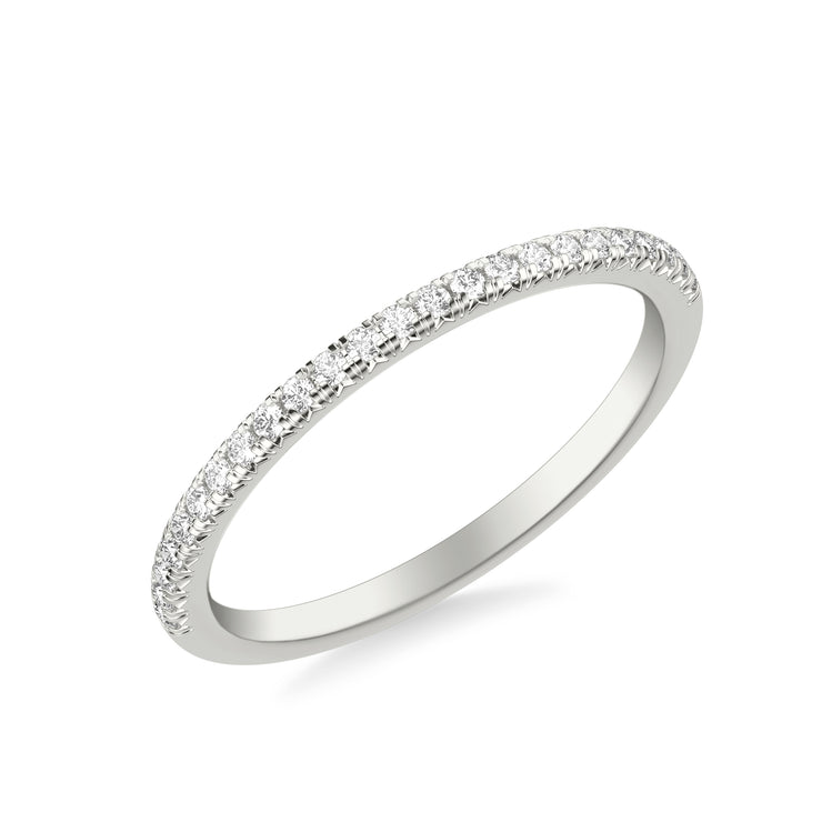 Classic Wedding Band with Round Diamonds