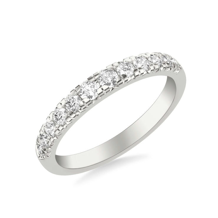 Classic Wedding Band with Round Diamonds