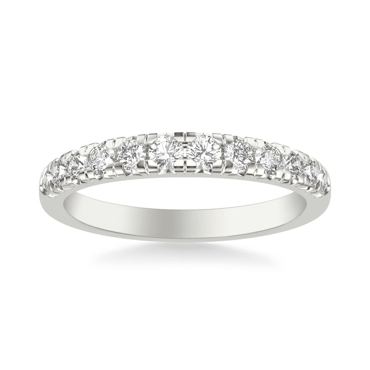 Classic Wedding Band with Round Diamonds