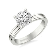 Classic Solitaire Engagement Ring with Double Polished Shank
