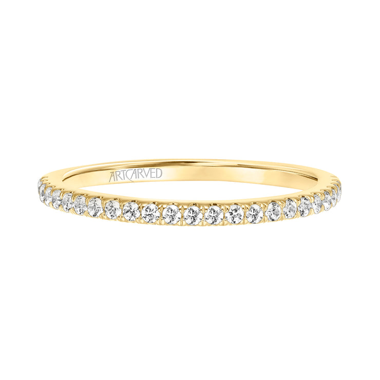 Classic Wedding Band with Round Diamonds