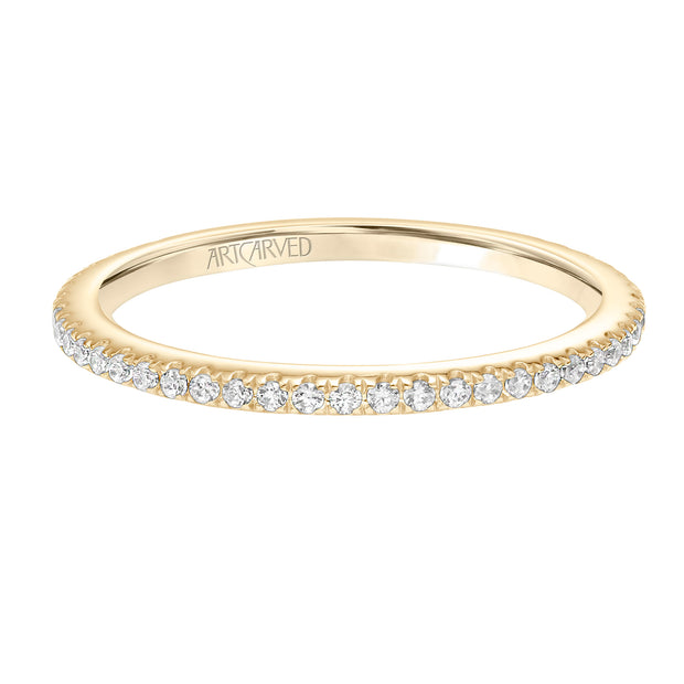 Classic Wedding Band with Round Diamonds