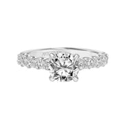 Diamond Engagement Ring with U-Shaped Diamond setting