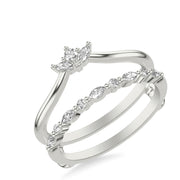 Contemporary Ring Enhancer with Marquise and Round Diamonds