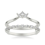 Contemporary Ring Enhancer with Marquise and Round Diamonds