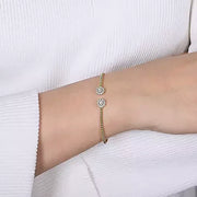 Diamond Flower Cuff Bracelet