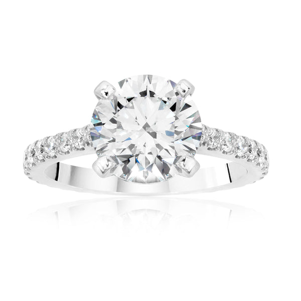 Classic Pave Ultra Thin Engagment Ring