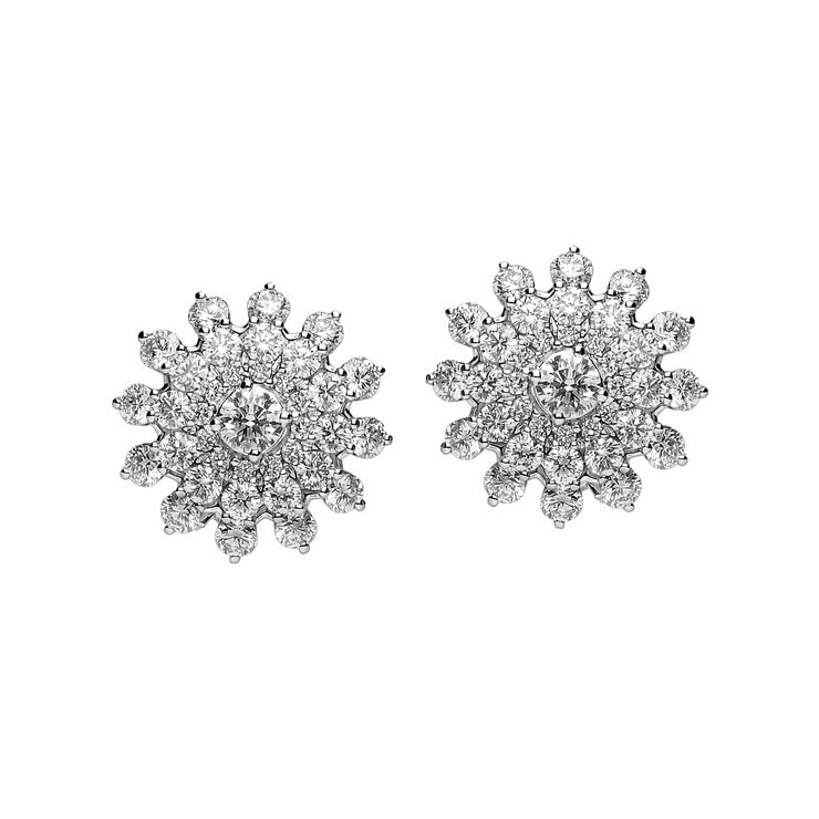 Diamond Button Style Earrings