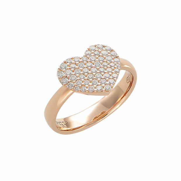 Pave` Diamond Heart Ring