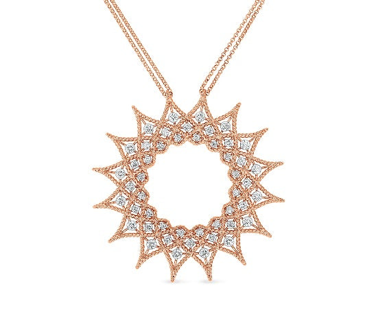 Starburst Diamond Pendant Necklace