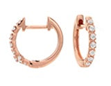 Rose Gold Diamond Huggy Earrings