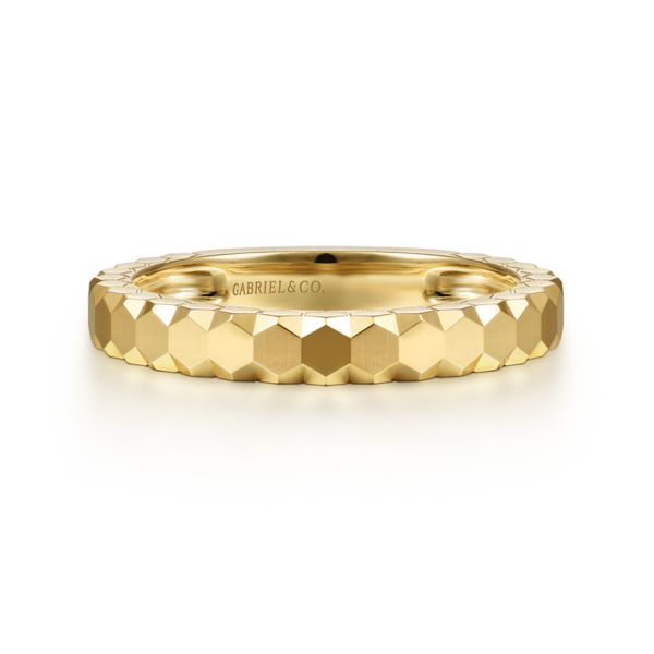Textured Gold Stacking Band