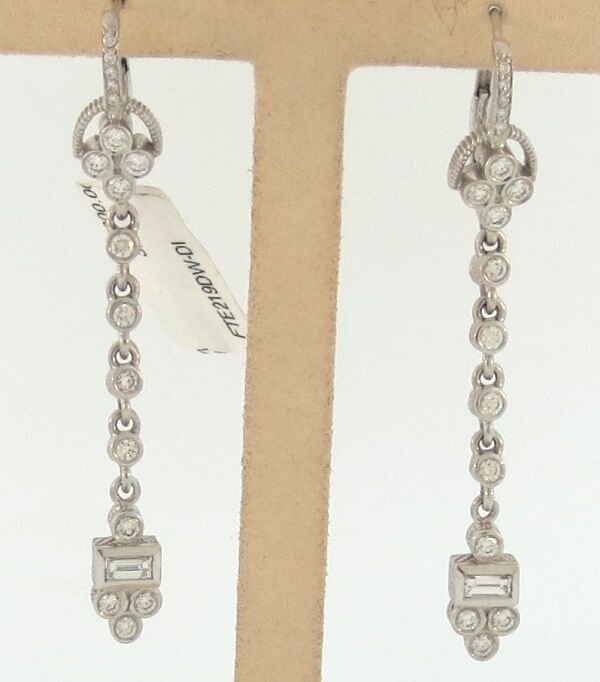 Judith Ripka18K White Gold/Diamond Dangle Earrings
