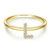 Diamond Initital Stackable Ring