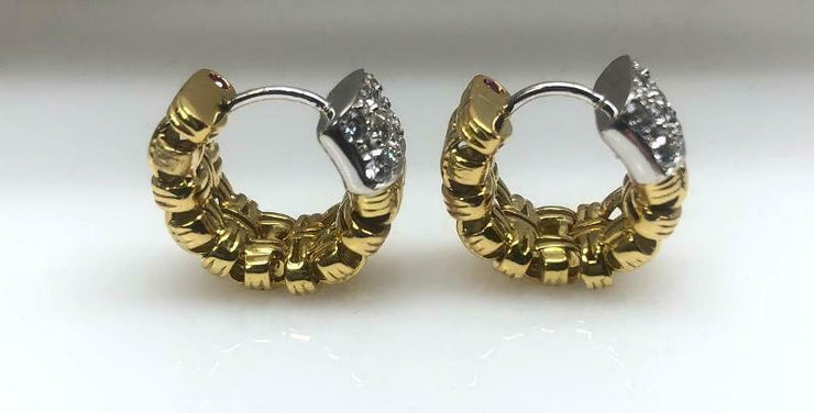 Roberto Coin Apassionata Huggy Earrings 18K/Diamonds
