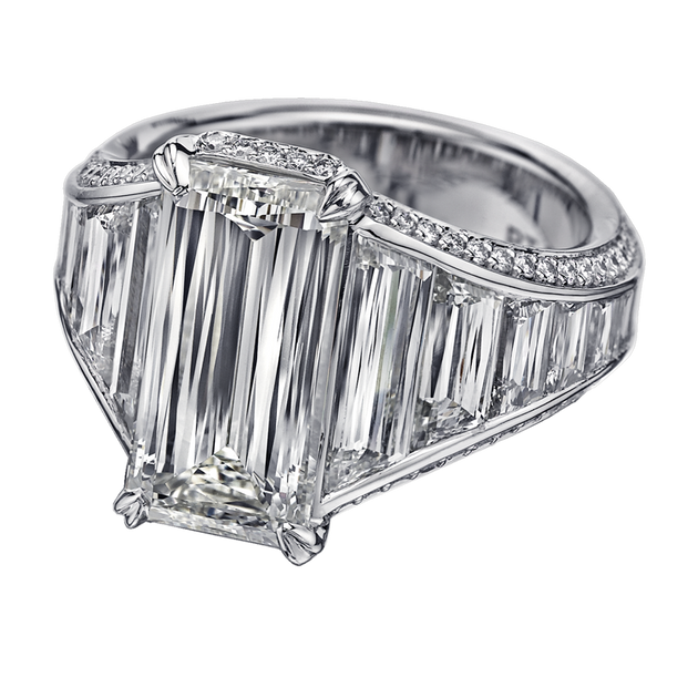 Emerald cut engagement ring Greis Jewelers