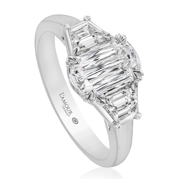 LAmour Crisscut  Diamond Engagement Ring