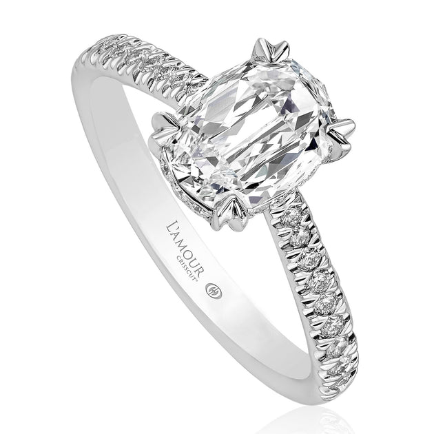 Christopher Designs LAmour Crisscut Oval Diamond Engagement Ring ...
