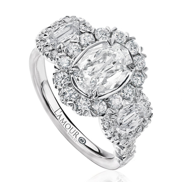 LAmour Crisscut® Oval Shape Diamond Engagement Ring