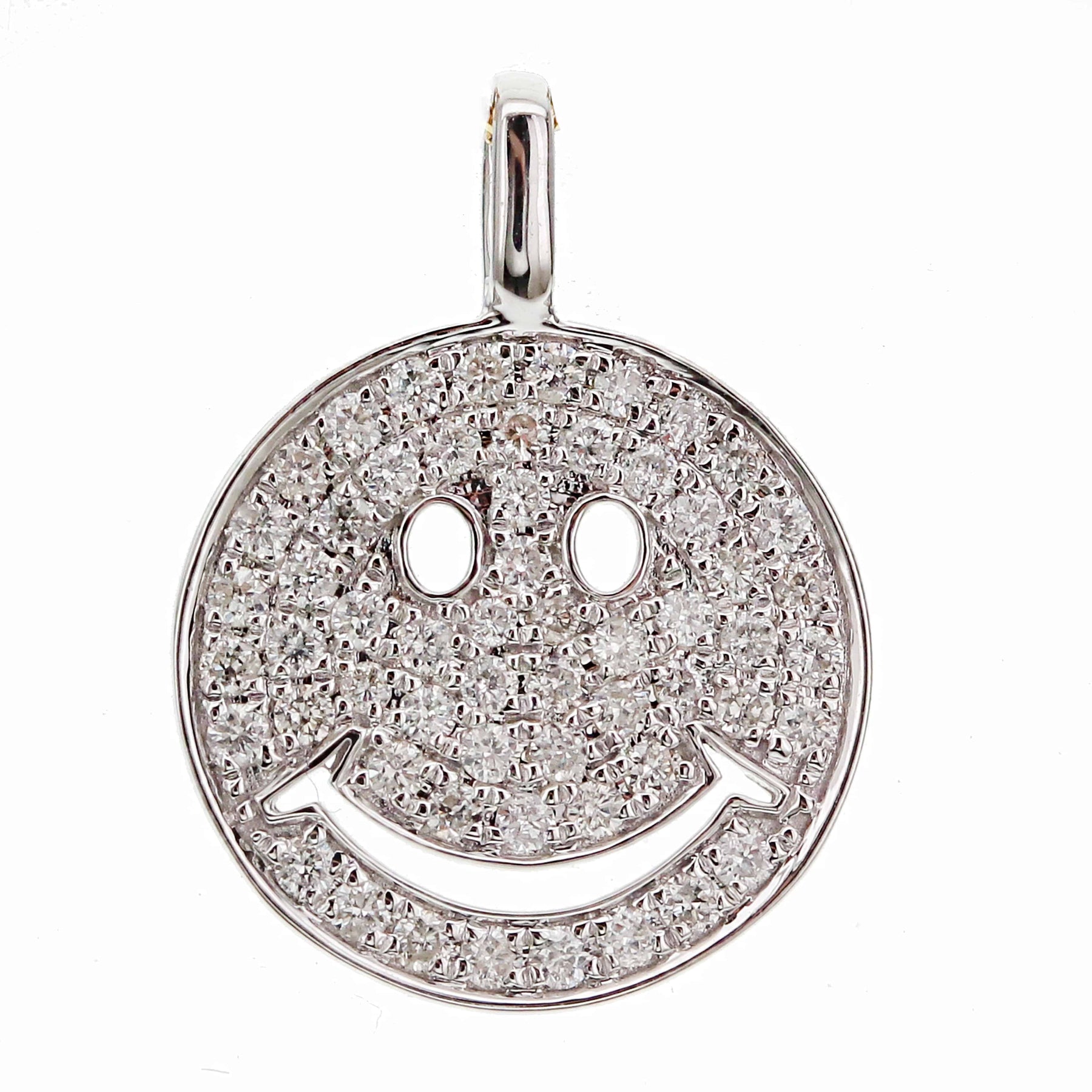 Pave` Diamond Smiley Face Pendant – Greis Jewelers